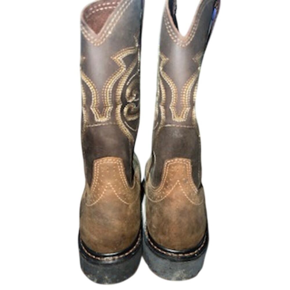 Lincoln Outfitters Mens L9C12 Square Soft Toe Western Work Boots Size 10.5M - Picture 4 of 11